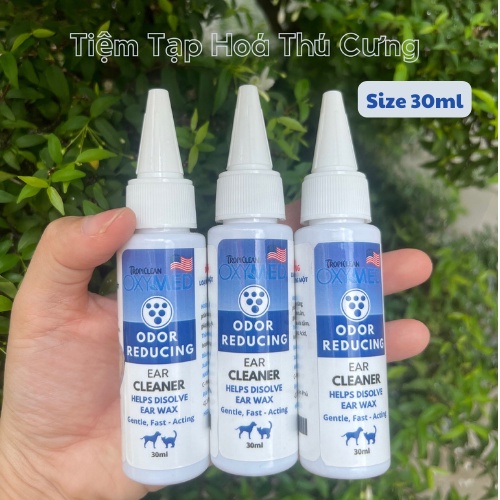 Nước vệ sinh tai Oxymed Tropiclean Ear Cleaner ngừa viêm tai cho chó mèo xuất xứ Mỹ