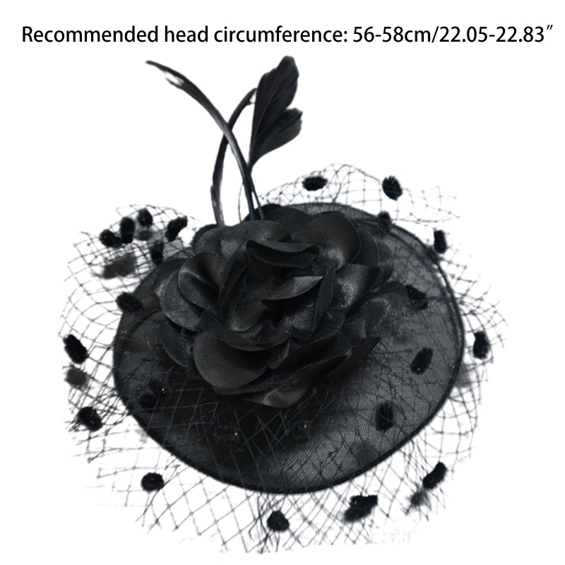 Kẹp Tóc Trang Trí Vải Lưới Hình Nón Hóa Trang Cho Nữ