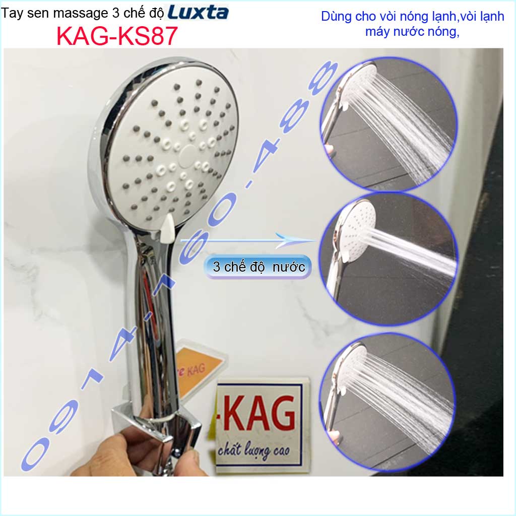 Vòi sen tắm Luxta KAG-KS87 trọn bộ có dây, Best Sales shower head vòi hoa sen tia nước mạnh sử dụng tốt