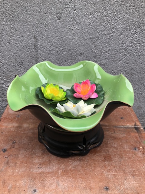 Bát sen thả hoa đủ size kèm chân đế