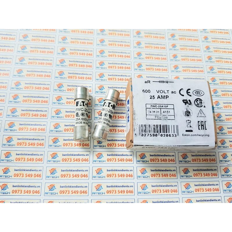CẦU CHÌ BUSSMANN FWC 600V Kích Thước 37.5x10mm (10A - 16A - 20A - 25A - 32A)
