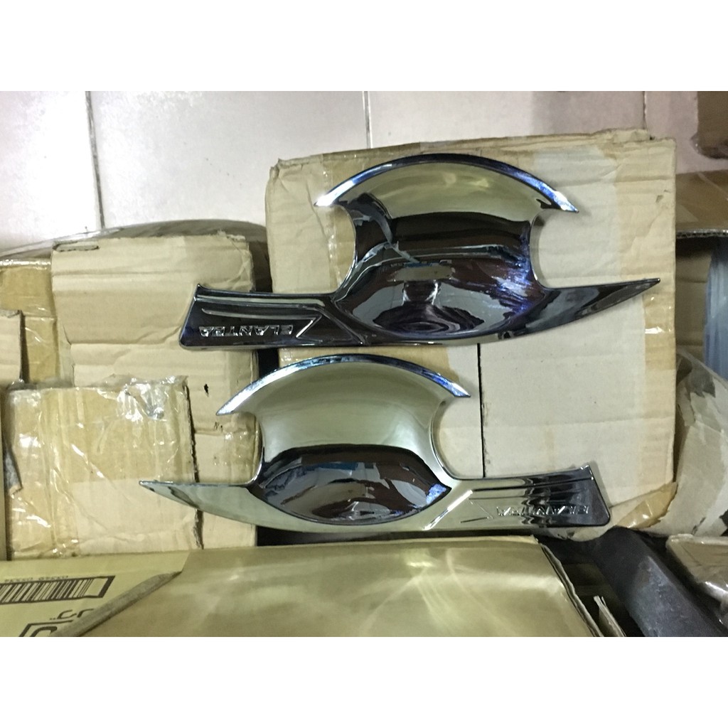 Ốp tay nắm, hõm cánh cửa xe Elantra 2016 2017 2018 2019 2020 2021 mạ crom sáng bóng - Giá 1 bộ