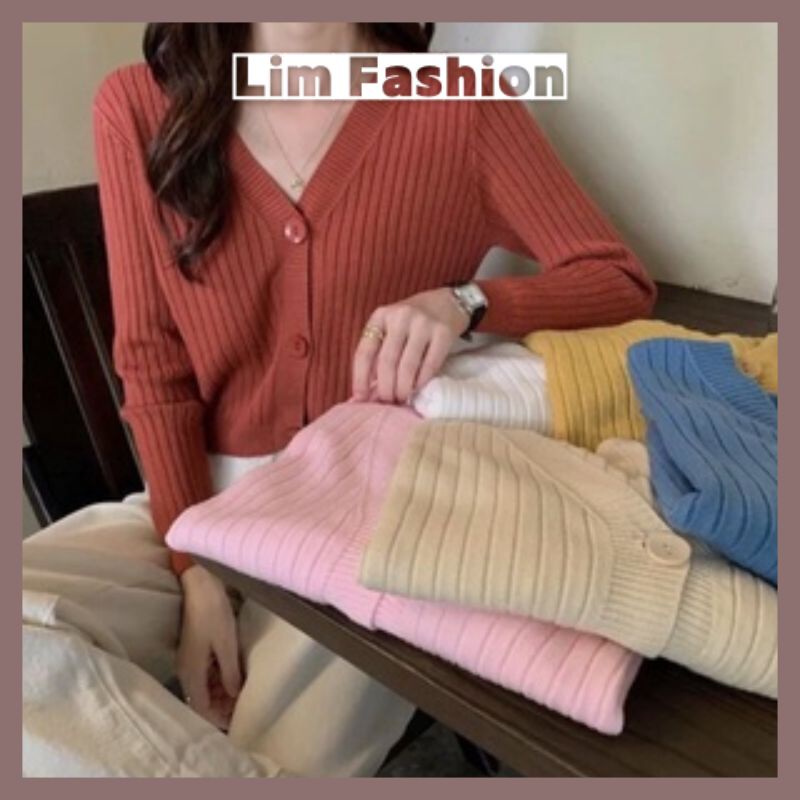 Áo Khoác Len Cardigan trơn 3 nút trơn nhiều màu, áo khoác thu đông chất len gân siêu mềm, co giãn tốt