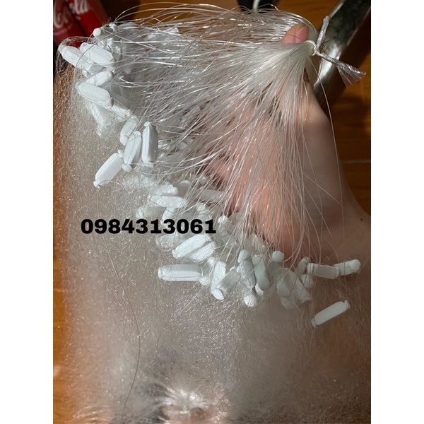Lưới đánh cá 1 màn tép mắt lưới 1,8cm cao 60cm dài 60m chì nặng đánh ở suối hoặc sông nước chẩy