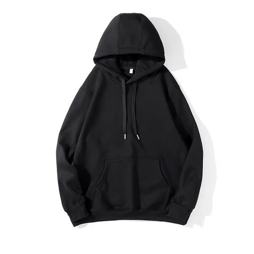 Áo Hoodie nỉ bông size nhỏ (28-42kg) , form rộng 1 màu đen.