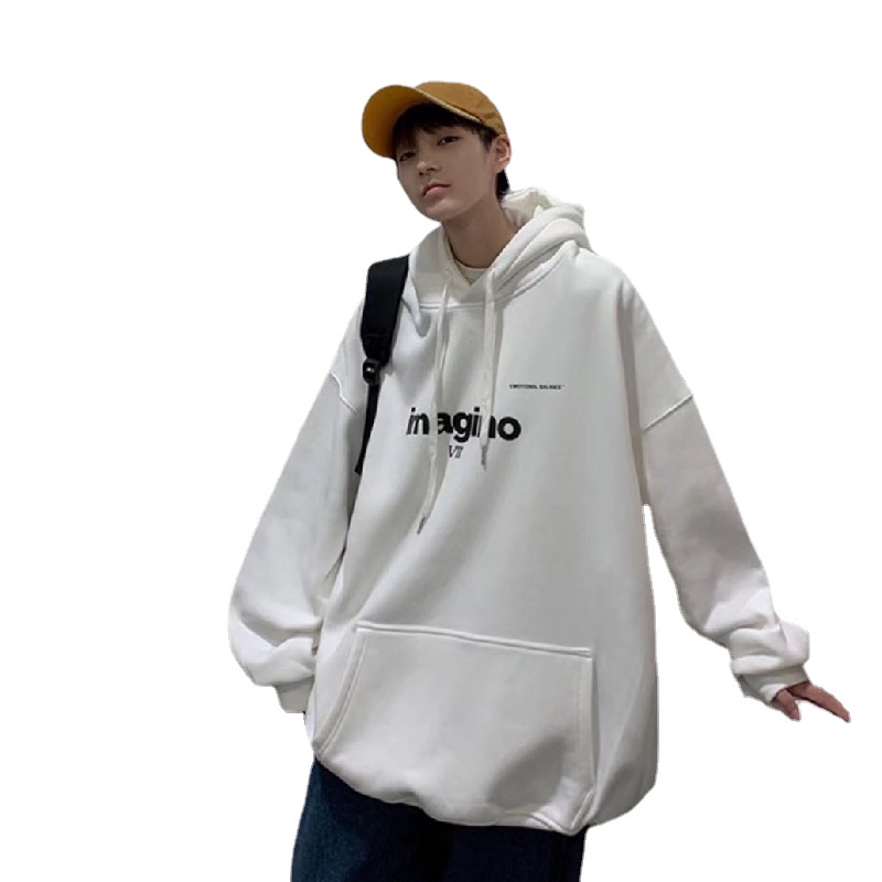 Áo hoodie Thể Thao Dáng Rộng In Chữ Phong Cách Hip Hop Đường Phố Hàn Quốc Thời Trang Mùa Đông Cho Nam [M-5XL]
