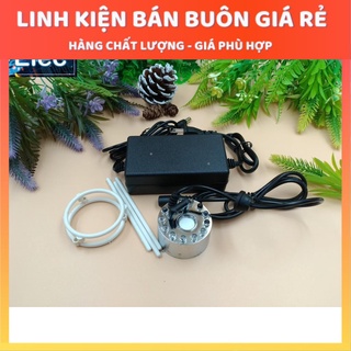 Bộ Tạo Hơi Sương Tạo Ẩm Tiểu Cảnh 12 Led Cả Nguồn, Hơi Nước, Tạo Sương Siêu Âm, Phun Sương