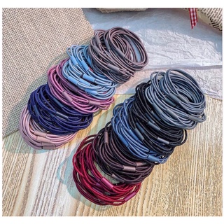 set 10 Dây cột tóc đơn giản mix 3 sợi