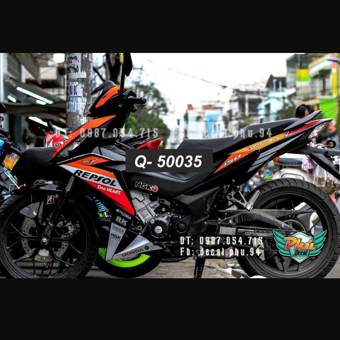 tem rời Winner Repsol xe đen (W)