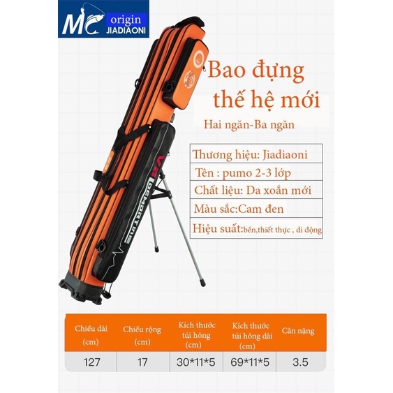 Bao đựng cần câu hãng mc dài 1m27 hàng cao cấp nhập khẩu