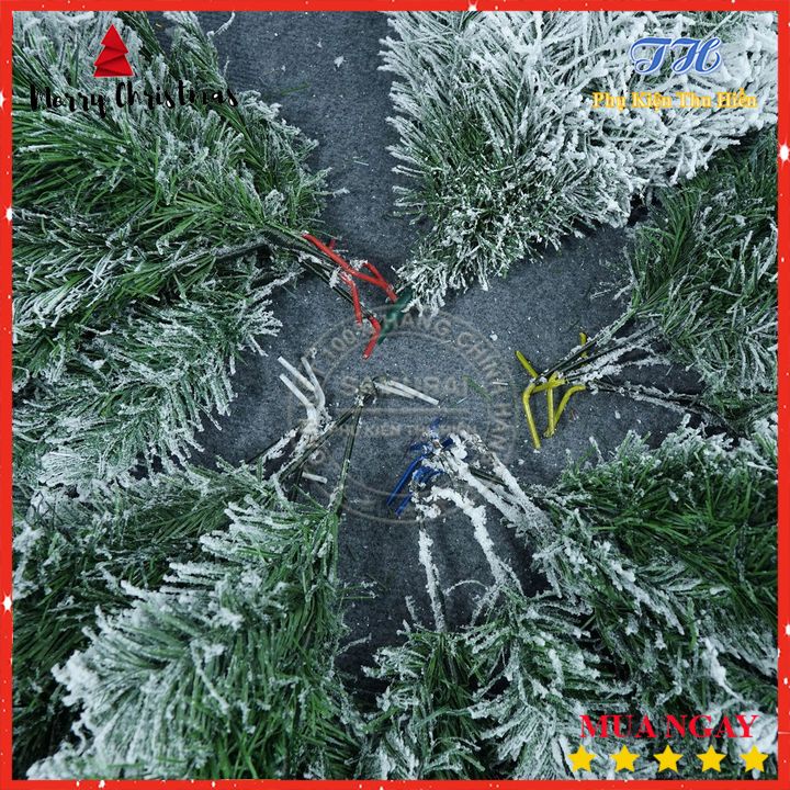Cây Thông Noel Phủ Tuyết  90cm, 1m2, 1m5, 1m8, 2m1, 2m4, 3m Cây Thông Trang Trí Noel Giáng Sinh Hàng Việt Nam Siêu Xịn