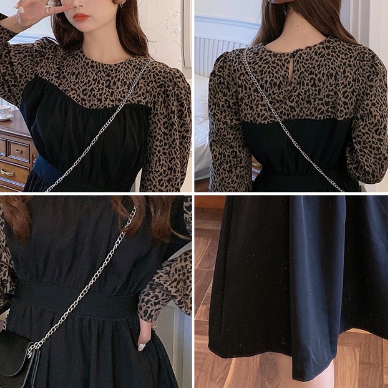 Đầm dáng ôm in hình da báo sành điệu cho nữ