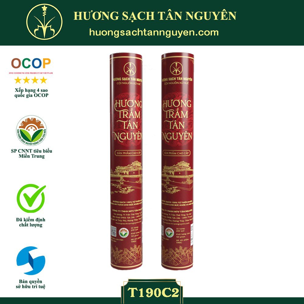 Nhang Trầm que cao cấp - ống mika sang trọng - HƯƠNG SẠCH TÂN NGUYÊN
