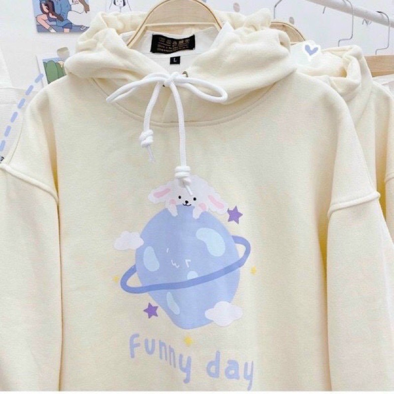 Áo Khoác Áo hoodie in Funny Day Nỉ Mềm mịn