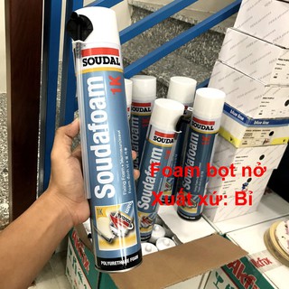 Keo Xịt Bọt Nở Foam 750ml - Soudafoam 1K [Bình xịt có vòi] Hàng Bỉ Chính Hãng