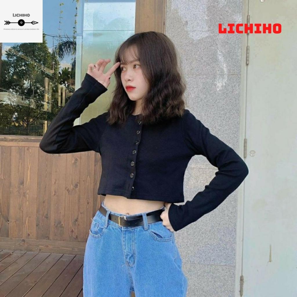 Áo croptop tay dài YAN CT08 LICHIHO áo thun nữ chất lượng quyển rủ | BigBuy360 - bigbuy360.vn