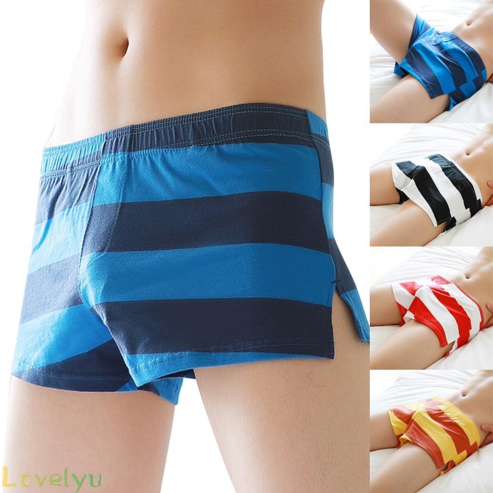 【LOVELYU】Underwear Breathable Comfortable Cotton Blend Home M-3XL Sports Trunks【Good Quality】