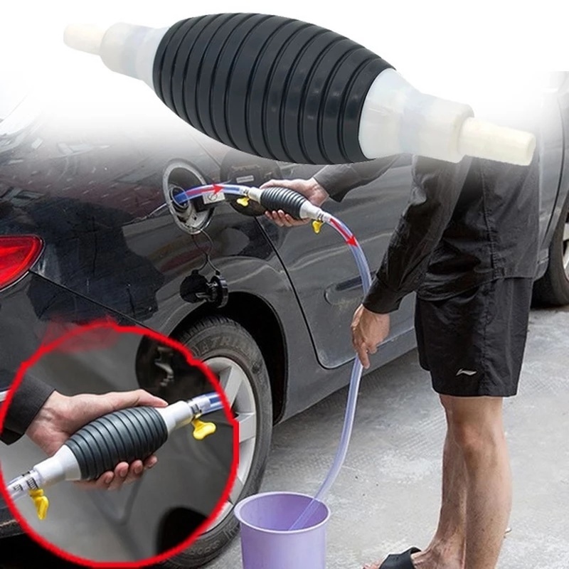 Ống Bơm Nhiên Liệu Khẩn Cấp Có Van/Kẹp Tiện Dụng Cho Xe Hơi