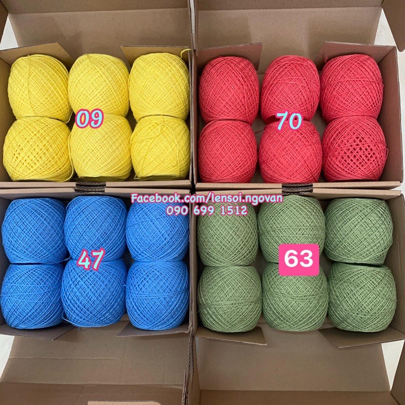 Sợi Lace Cotton Craftyarn VN (cuộn 50gr) MUA 5c cùng màu TẶNG 1c