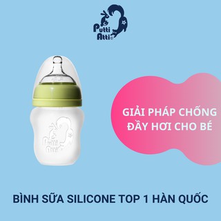 [CHÍNH HÃNG] Bình sữa silicon Putti Atti siêu mềm NHẬP KHẨU Hàn Quốc (160ml)