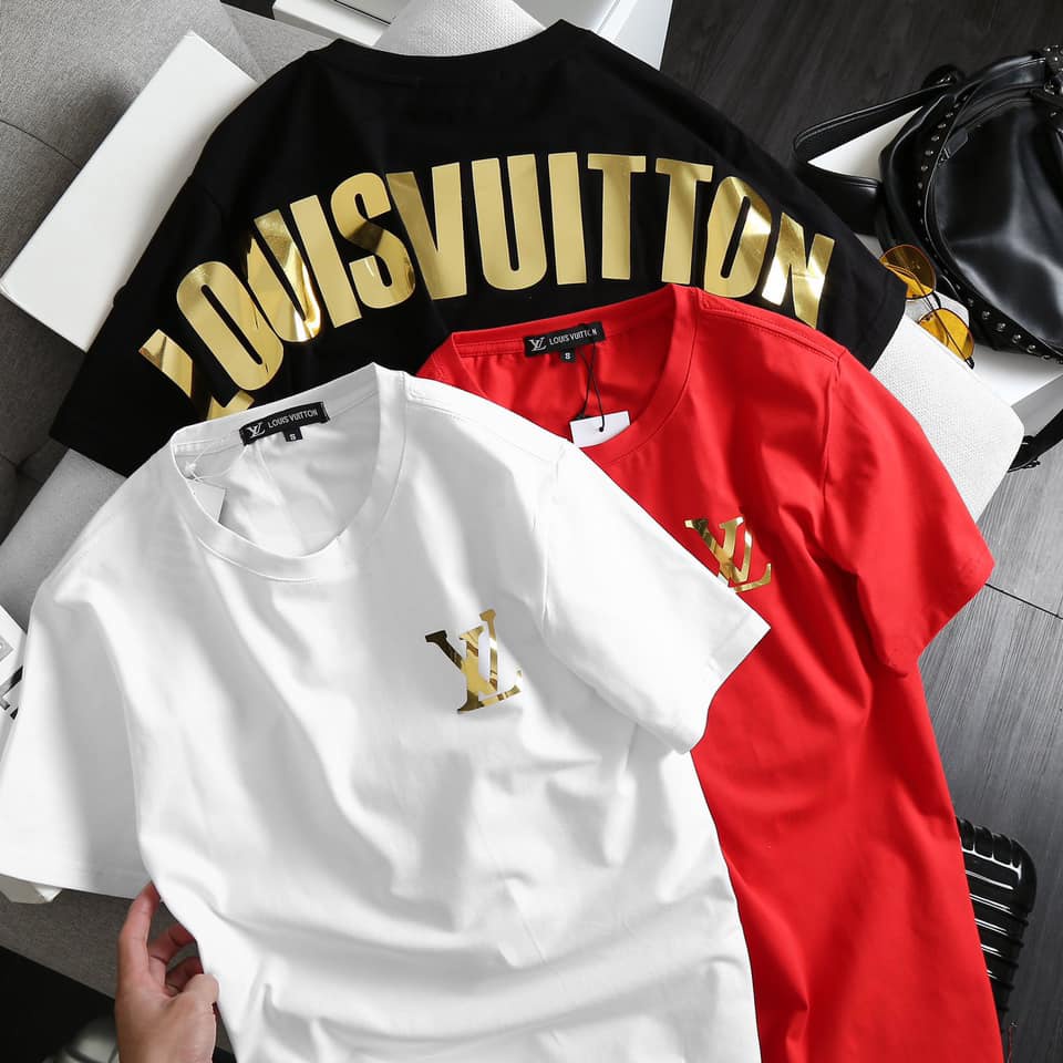 Áo thun tay lỡ unisex Luôn Vui Tươi tráng gương vàng in trước sau MOSSSHOP- Áo phông nam nữ phong cách ulzzang form rộng