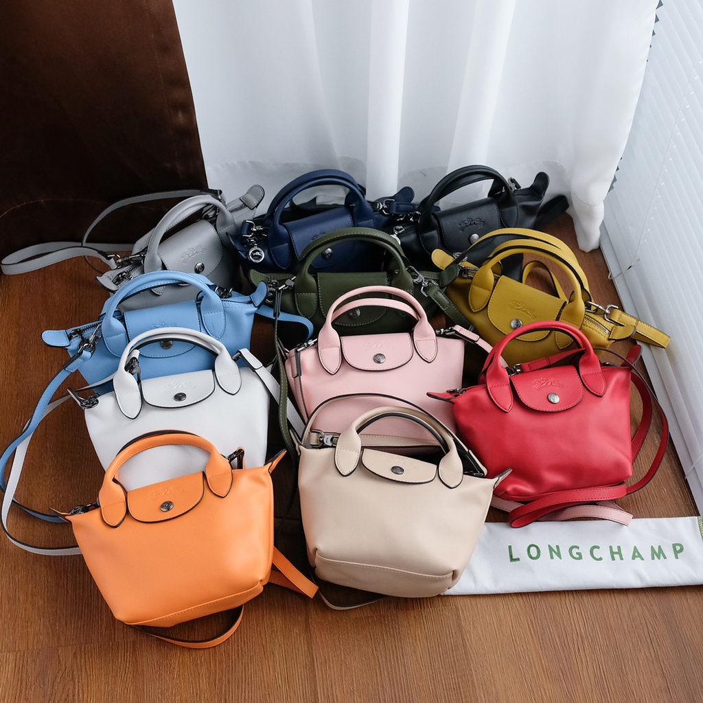 Longchamp Le Pliage Cuir Túi Đeo Chéo Da Cừu Nhỏ Xinh Thời Trang