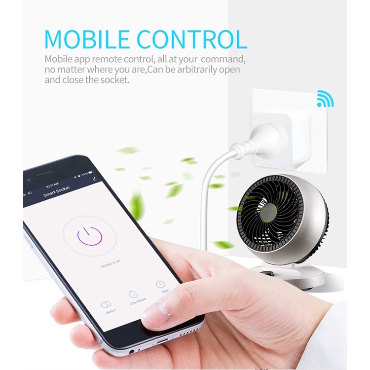 Ổ cắm thông minh kết nối wifi điều khiển từ xa qua điện thoại