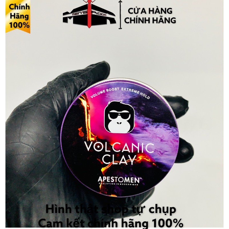 Sáp wax vuốt tóc Nam Volcanic Clay Apestomen “mua + kèm deal sốc xịt tạo phồng Bona Fide + Lược bán nguyệt vơi giá 0đ