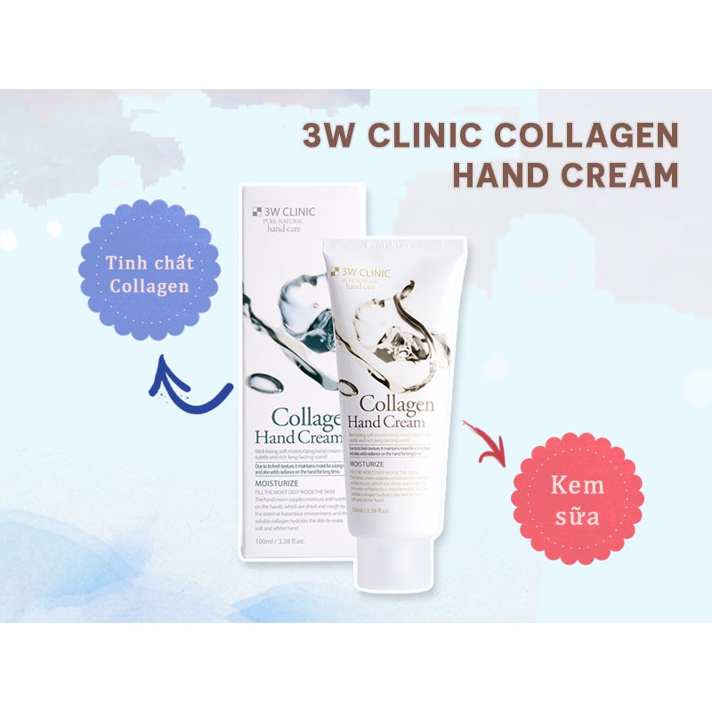 Kem Dưỡng Da Tay 3W Clinic Hand Cream 100ml