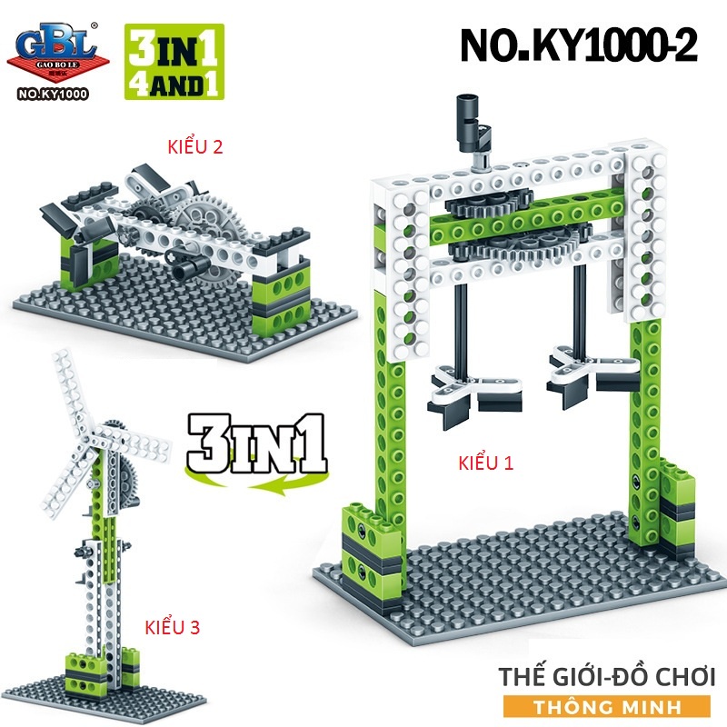 Bộ xếp hình đồ chơi Lego cao cấp 3in1 mô phỏng chuyển động cỡ lớn