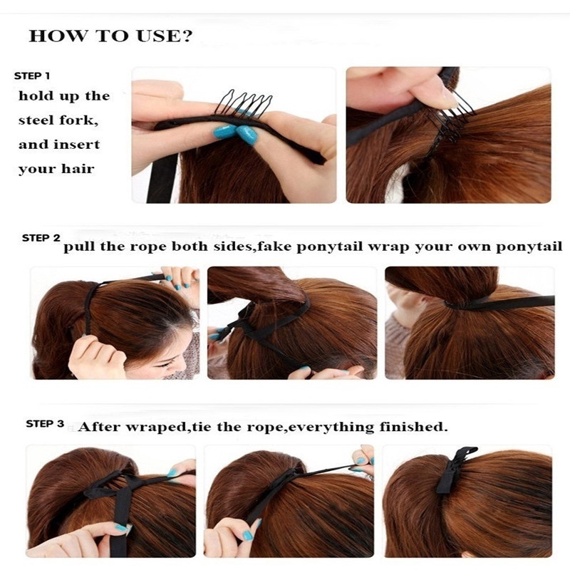Tóc giả đuôi ngựa WIGSIN kiểu xoăn bồng bềnh xinh xắn dành cho nữ