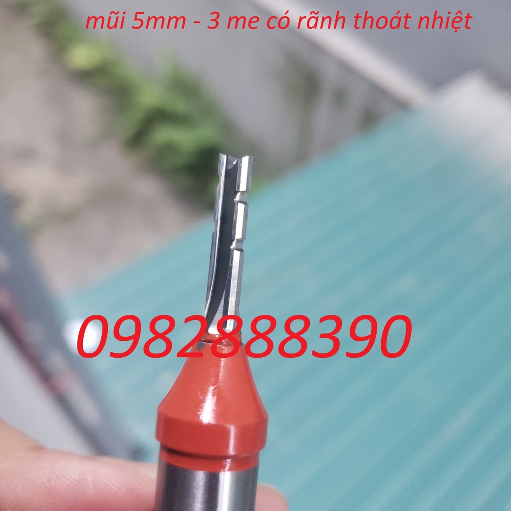 Mũi cắt CNC 5mm - 3 me có khứa 1/2*5*20