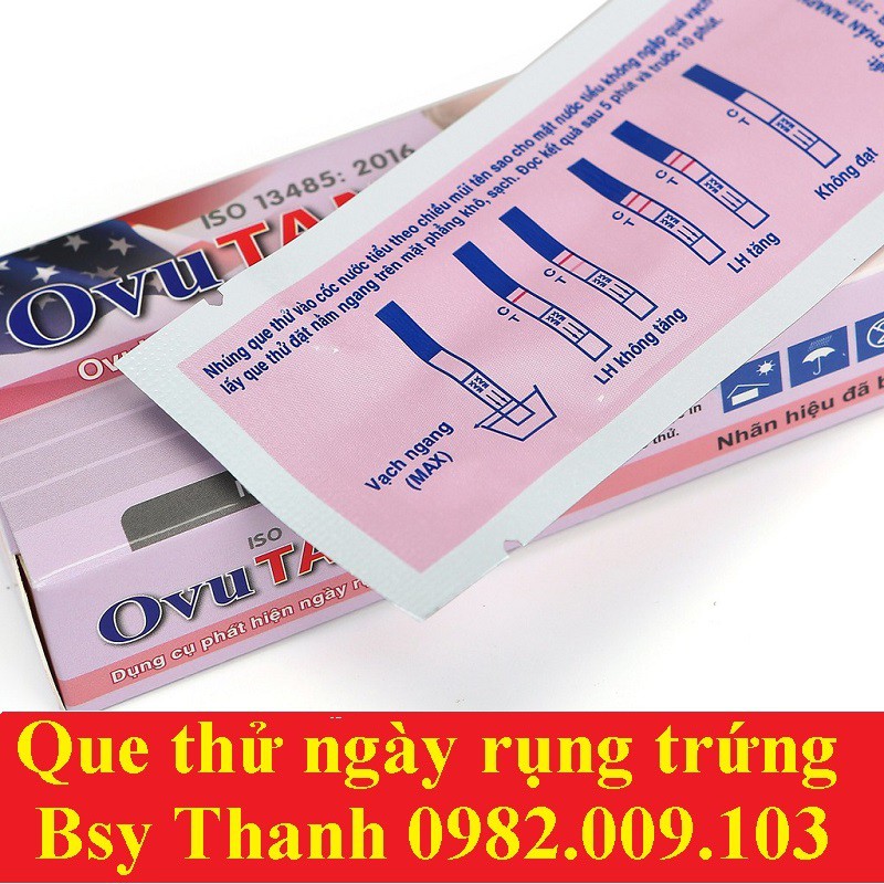 (CHE TÊN ĐƠN HÀNG) Que test thử rụng trứng Ovutana, Chính xác cao [Ovu tana sinh con theo ý muốn] (1 que)