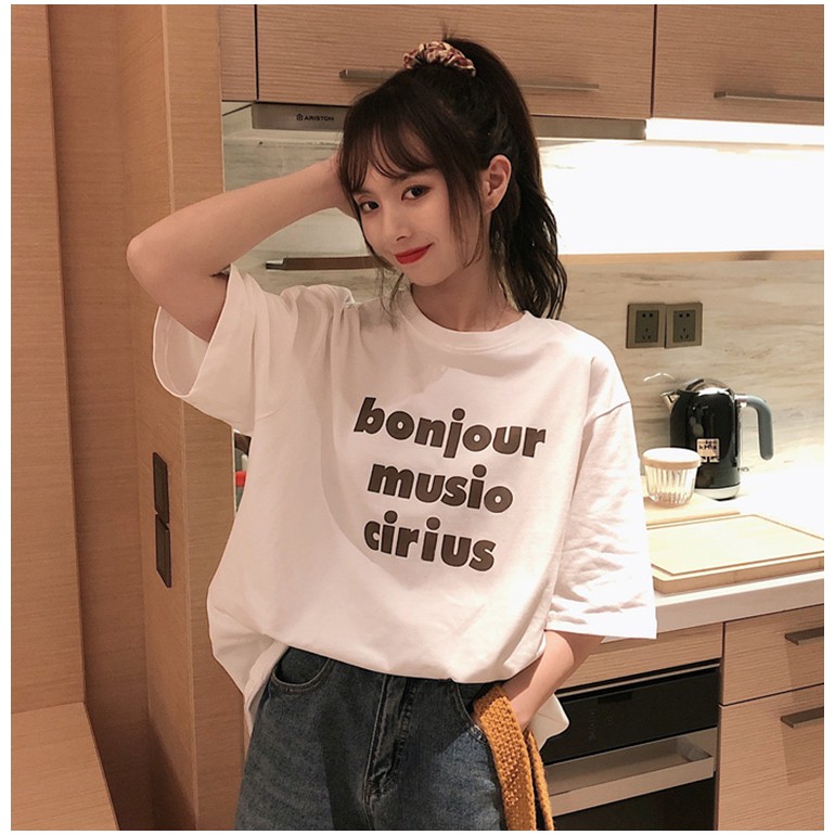 Áo thun tay lỡ vải Cotton form rộng oversize-ATN001