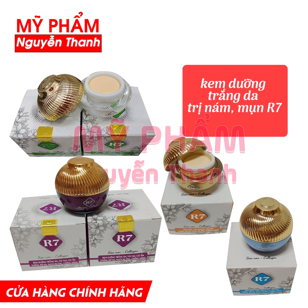 Kem giảm nám, tàn nhang,  chống nắng R7 12g