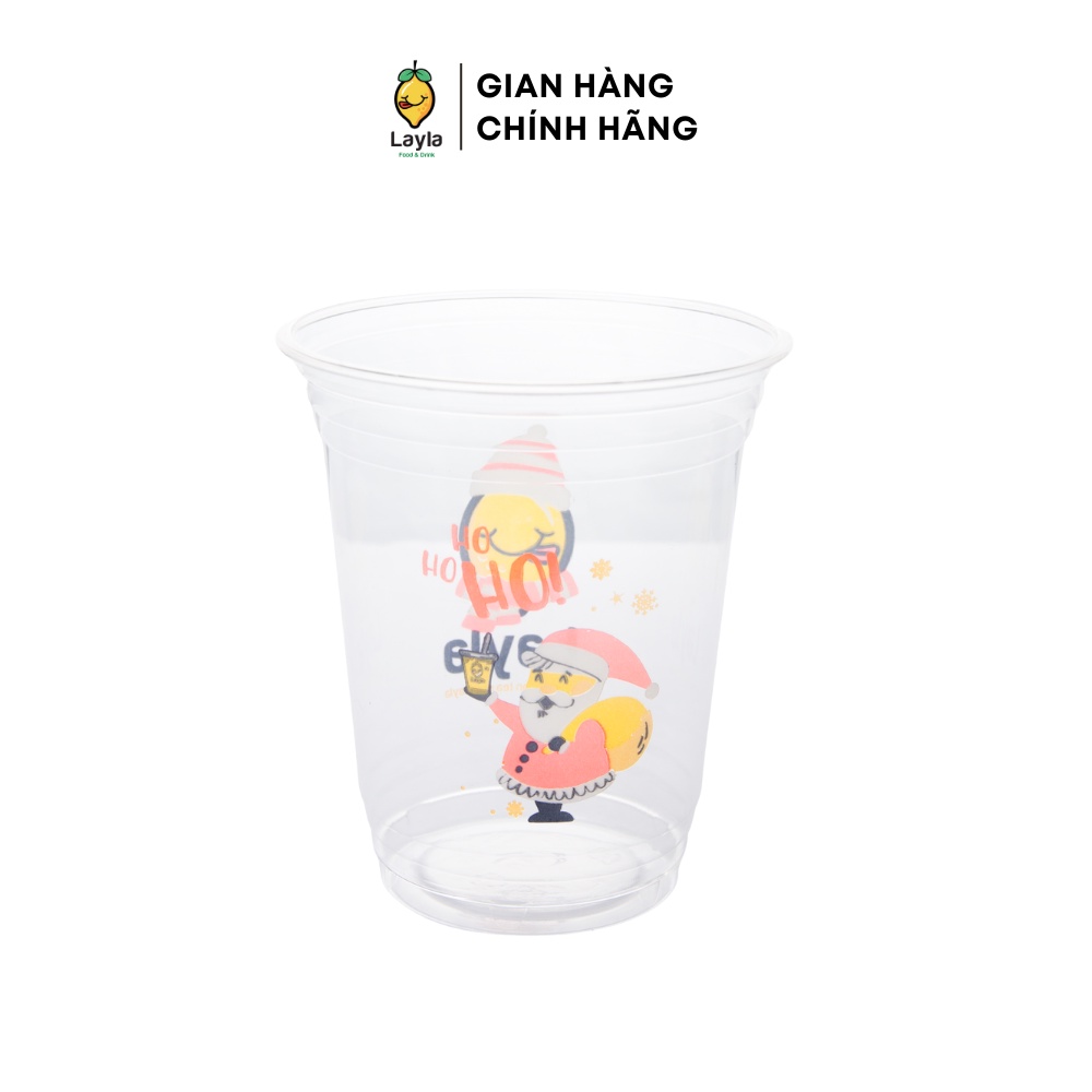 Cốc nhựa Layla có nắp đựng trà sữa dùng 1 lần 360ml - LA007