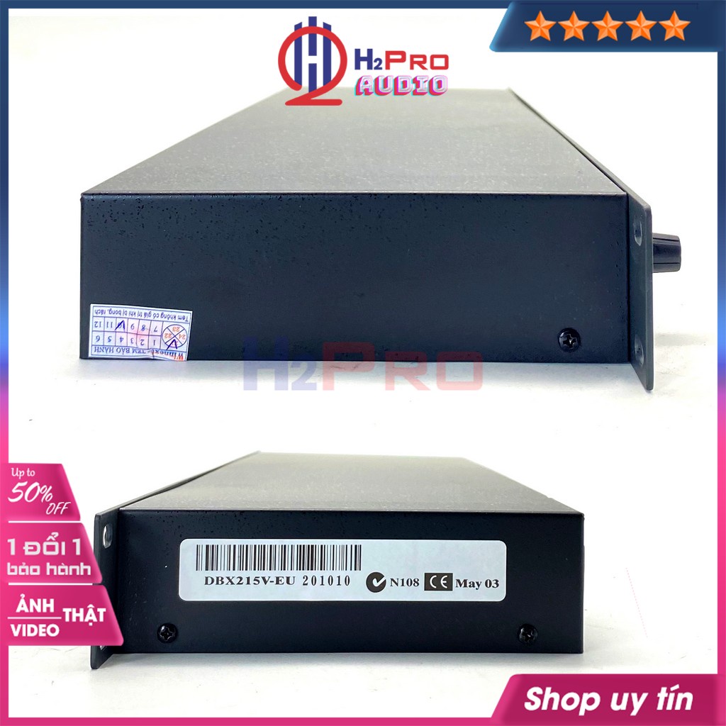 Lọc xì equalizer, lọc xì âm thanh DBX 215 cao cấp-2 kênh-30 cần chỉnh sắc nét từng âm thanh(tặng 4 khẩu 6 ly)-Shop H2pro
