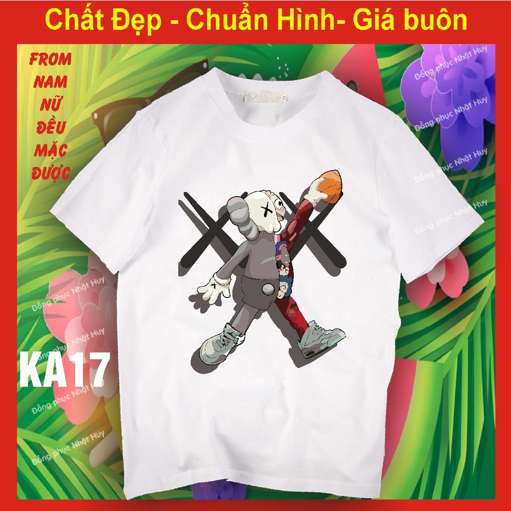 (đủ size - mịn.xịn.thơm - bao đổi trả) áo kaws KA17 áo thun kaws
