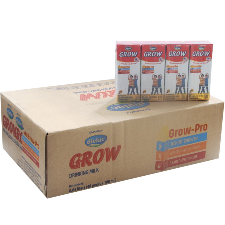 Thùng 48 Hộp Sữa Dielac Grow 180ml