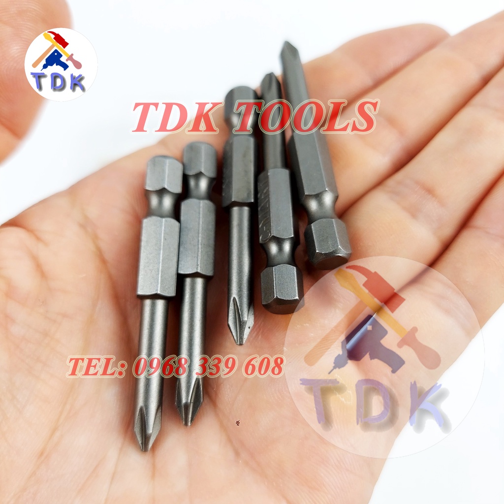 Mũi bắn vít 1 đầu 5cm C-Mart C0403, đầu bắn vít 4 cạnh PH1 PH2