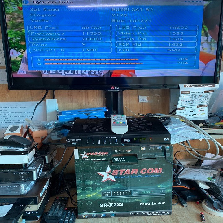 Đầu thu test sóng vệ tinh STARCOM