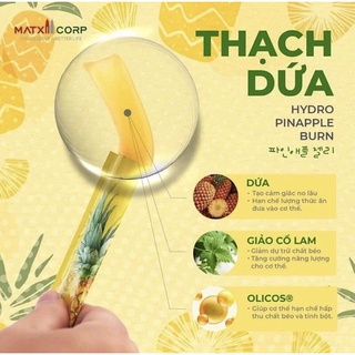 Thạch dứa giảm cân matxi corp chính hãng thạch dứa Hydro Pinapple Burn vị trái cây dứa
