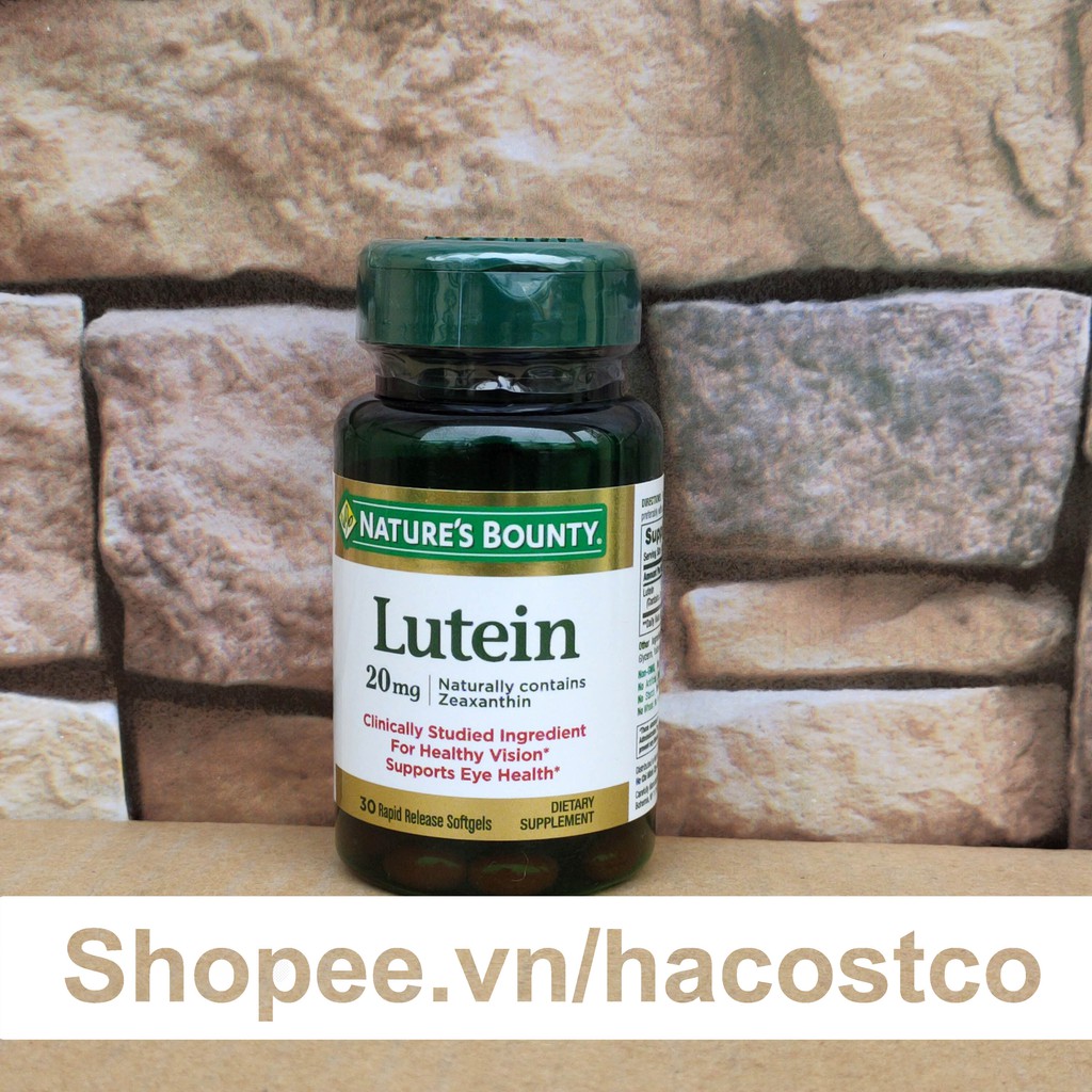 Viên uống Lutein Nature Bounty 30 viên - Tăng Cường Thị Lực Bổ Sung Lutein Zeaxanthin Cho Mắt