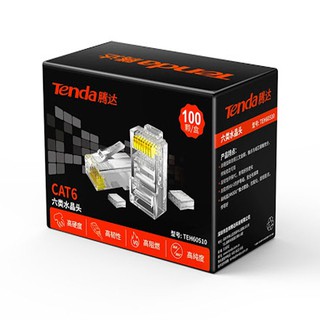 100 Hạt đầu bấm mạng UTP RJ45 Cat6 Tenda TEH60510