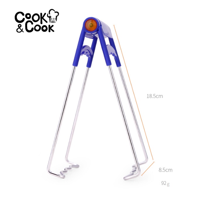 Dụng cụ gắp đồ nóng inox đa năng 18.5cm, 92g (giao màu ngẫu nhiên)