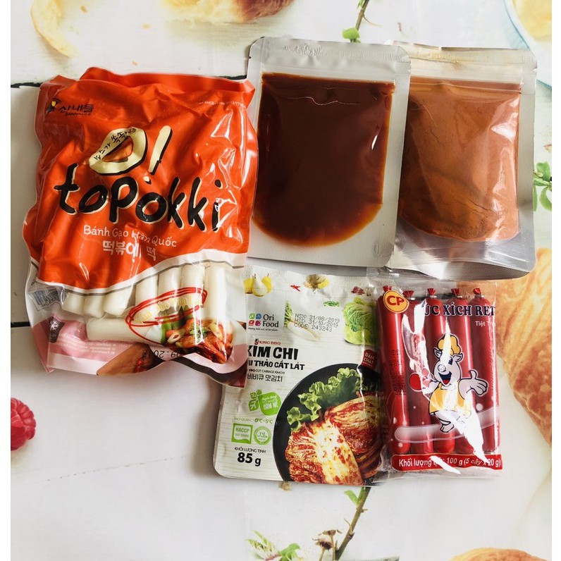 500G TOKBOKKI TRUYỀN THỐNG + SỐT + ỚT + KIM CHI + XXTTCP