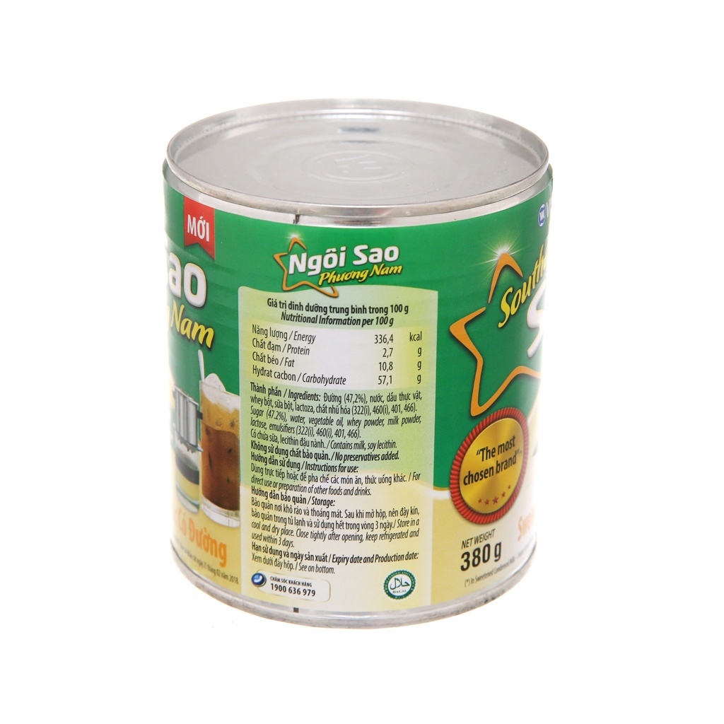 Sữa đặc có đường Ngôi sao Phương Nam lon 380g