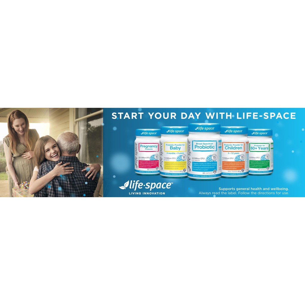 Viên uống men vi sinh dành cho bà bầu Life space probiotic+ pregnancy & breastfeeding 50 viên Úc