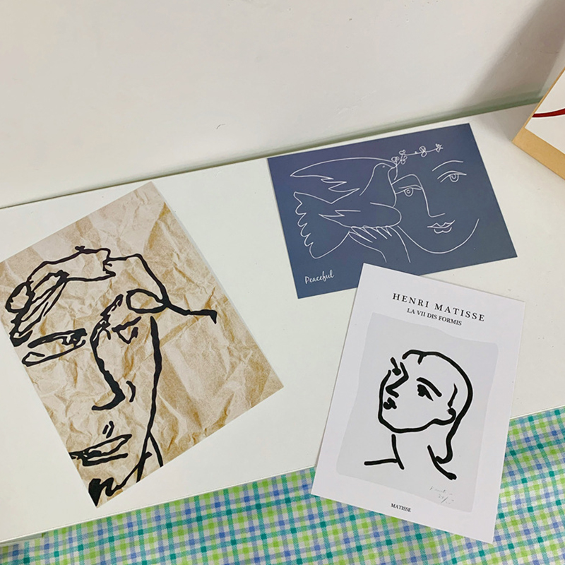 【cfh】3 Nhãn Dán Họa Tiết Tranh Picasso Trang Trí Tường độc đáo