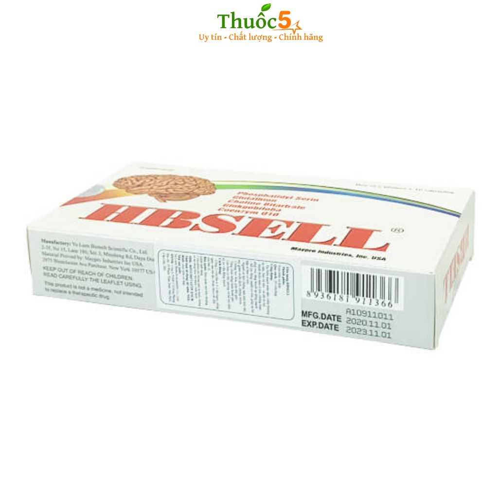 Viên Uống HBSell Hỗ Trợ Tai Biến Mạch Máu Não, Tăng Cường Sức Khỏe Hộp 20 Viên
